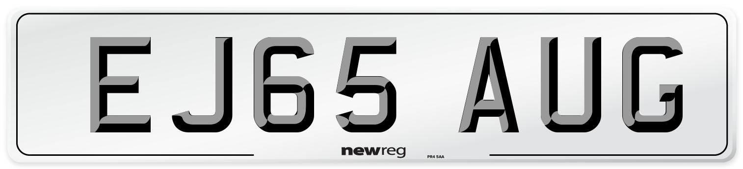EJ65 AUG Number Plate from New Reg